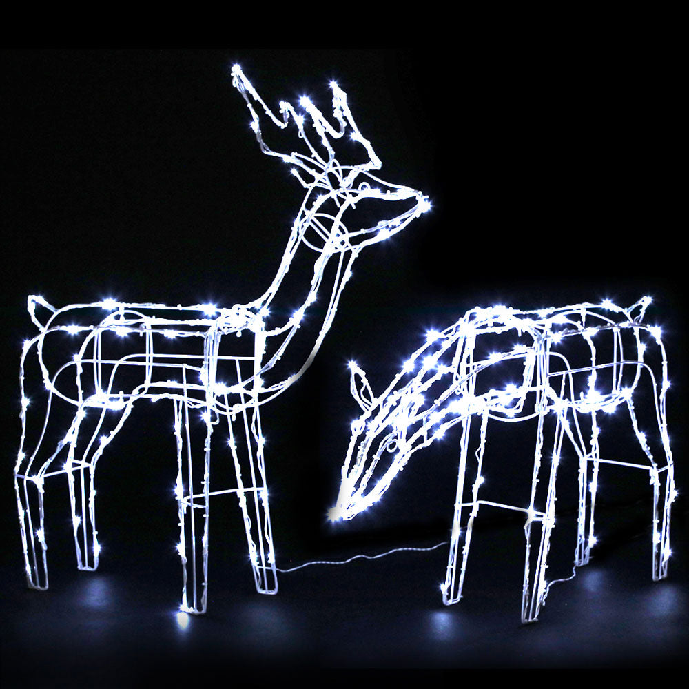 Christmas Lights 200 LEDs Fairy Light Reindeer 2pcs Decorations | Jingle Jollys Led Motif