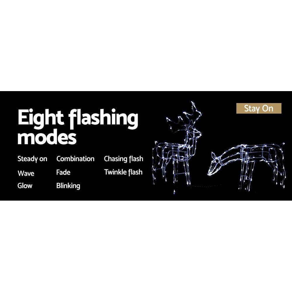 Christmas Lights 200 LEDs Fairy Light Reindeer 2pcs Decorations | 2Pcs