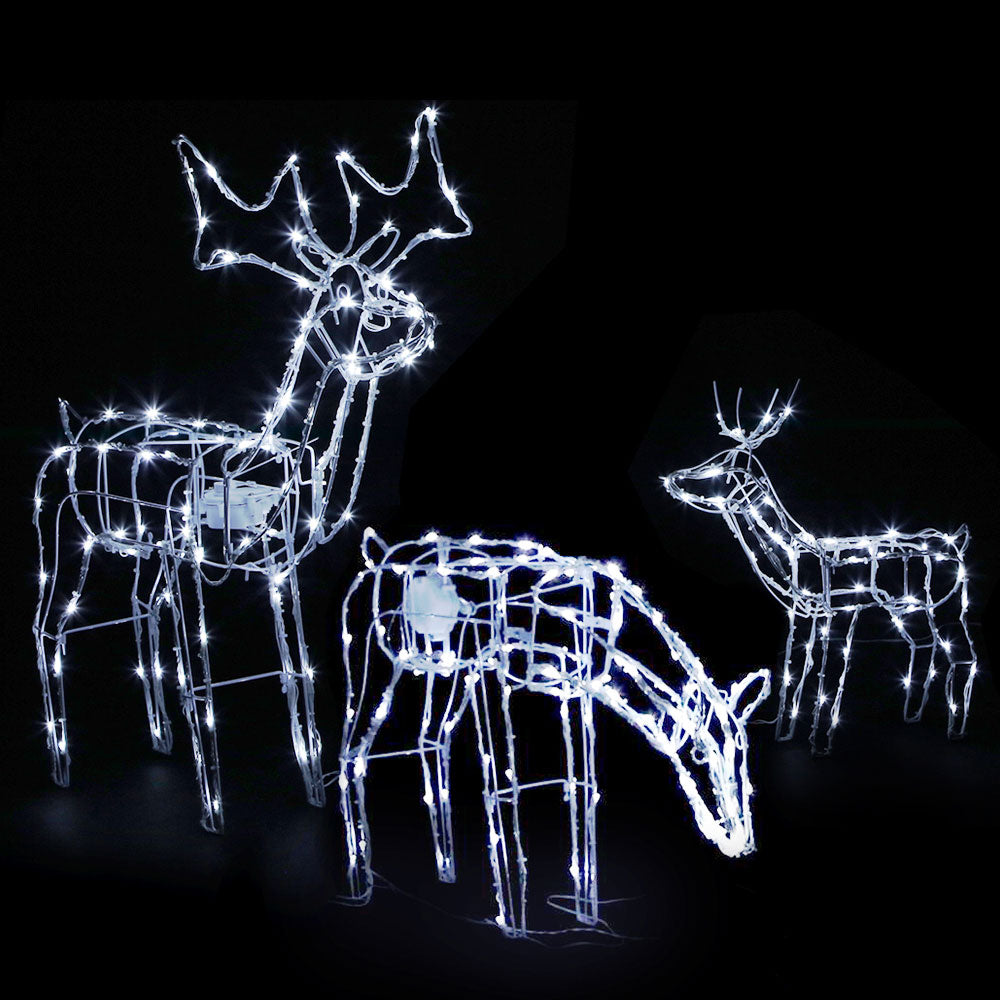 Christmas Lights 250 LEDs Fairy Light Reindeer 3pcs Decorations | Jingle Jollys Led Motif