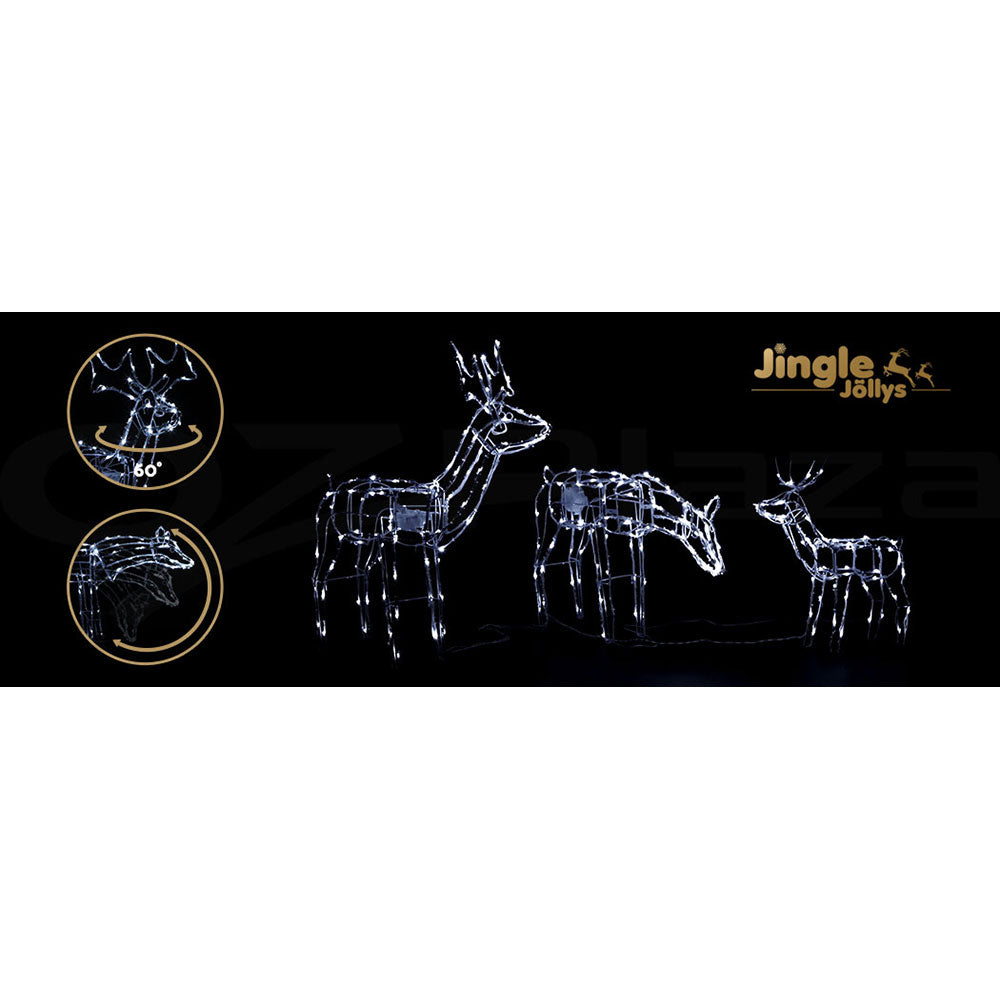 Christmas Lights 250 LEDs Fairy Light Reindeer 3pcs Decorations | 3Pcs