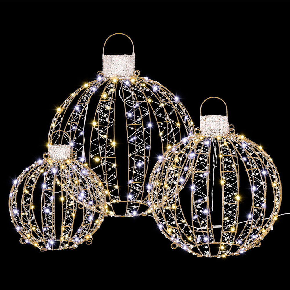 3 PCS Christmas Lights 360 LED Fairy Light Ball Decorations | 3 Pcs