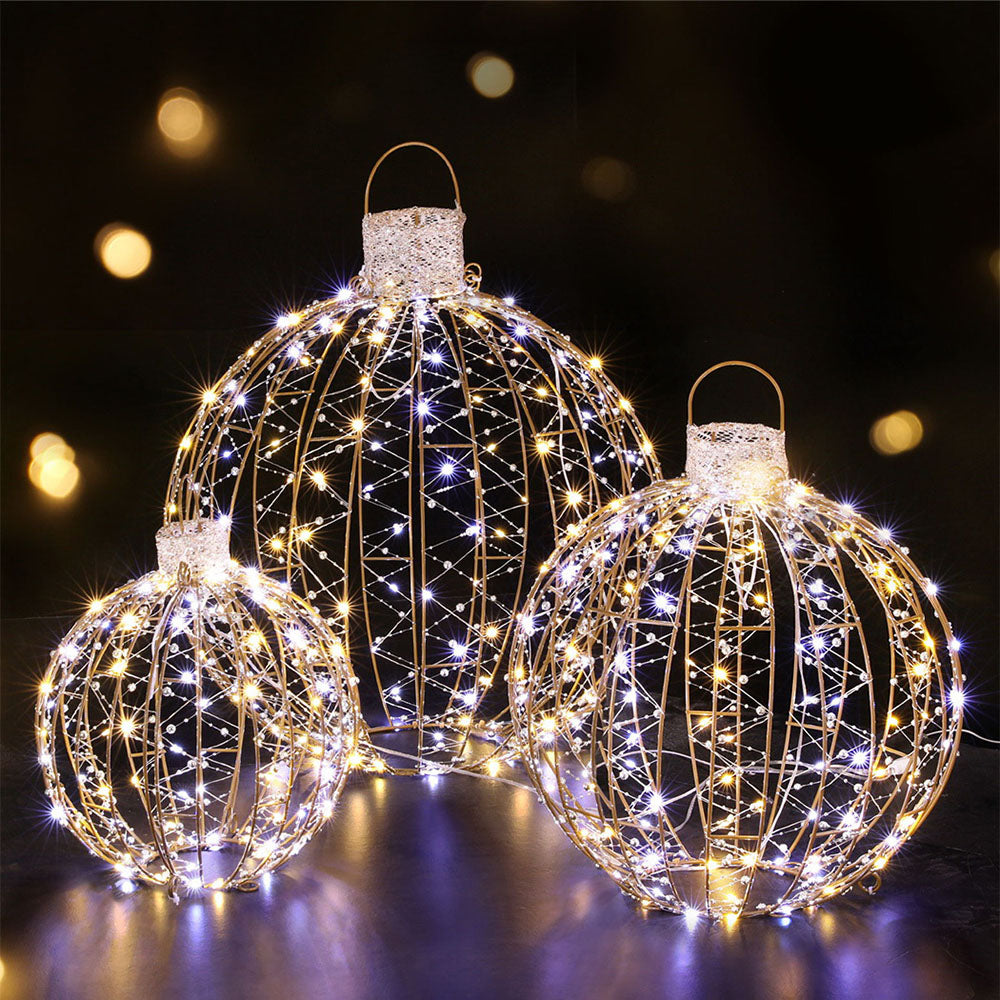 3 PCS Christmas Lights 360 LED Fairy Light Ball Decorations | Outdoor Decorations & Lights