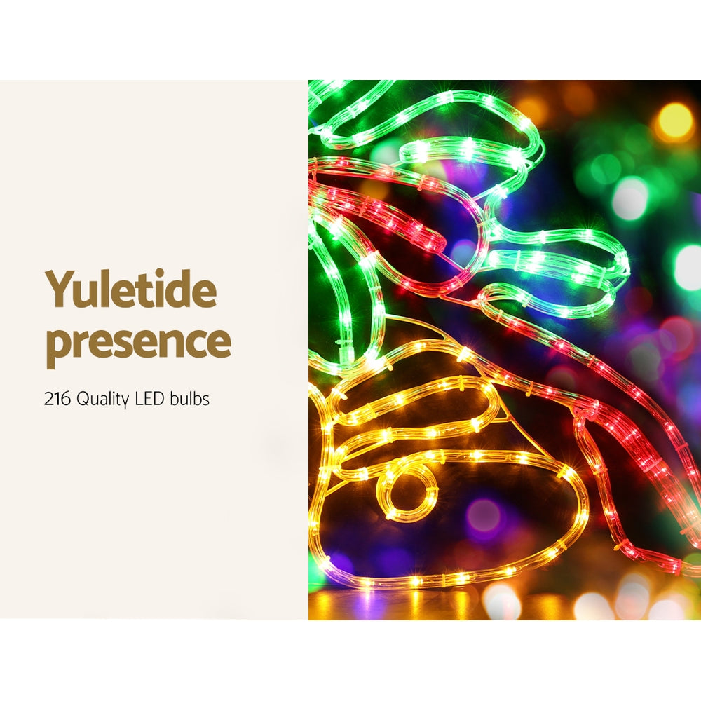 Outdoor Decorations & Lights - Christmas Lights 216 LED 76cm Fairy Light Bells Decorations