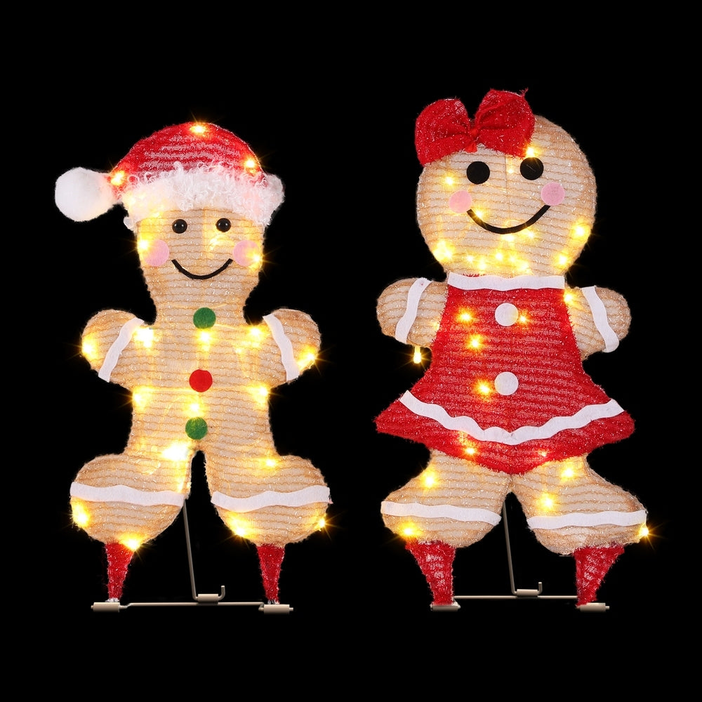 Christmas Lights Gingerbread Motif 30 LED Fairy Light Decoration with Outdoor Decorations & Lights