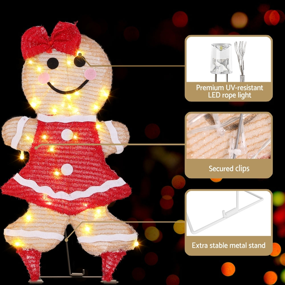 Christmas Lights Gingerbread Motif 30 LED Fairy Light Decoration | Outdoor Decorations & Lights
