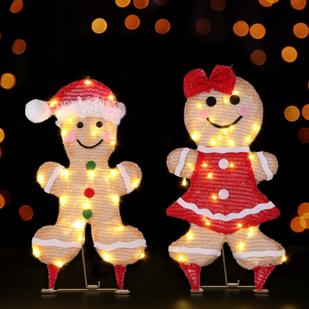 Christmas Lights Gingerbread Motif 30 LED Fairy Light Decoration, Outdoor Decorations & Lights
