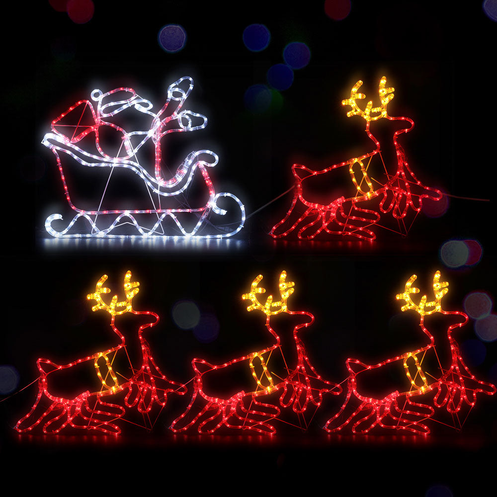 Christmas Lights 806 LED Fairy Light Reindeer Sleigh Decorations | Outdoor Decorations & Lights