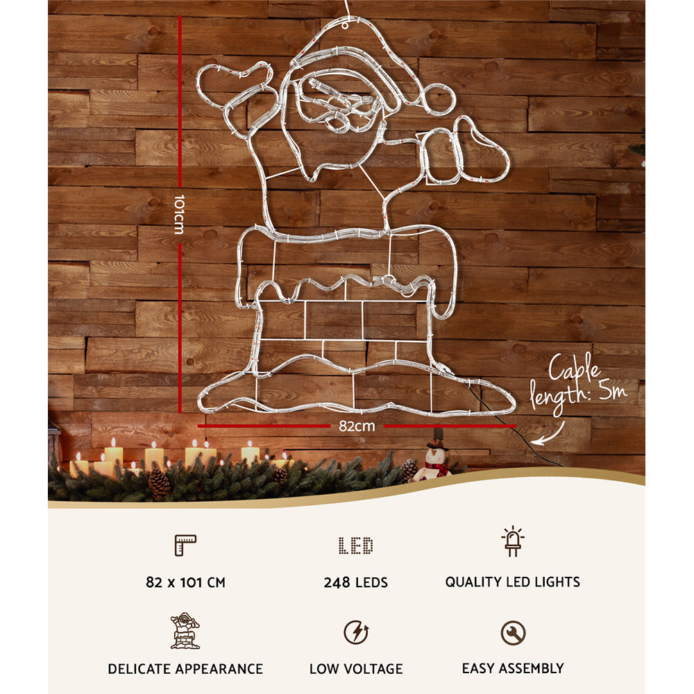 Christmas Lights 248 LED 101cm Fairy Light Santa Decorations | Outdoor Decorations & Lights
