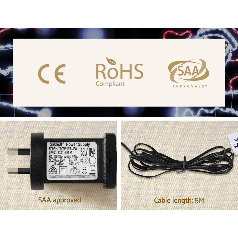Christmas Lights 248 LED 101cm Fairy Light Santa Decorations | 101Cm