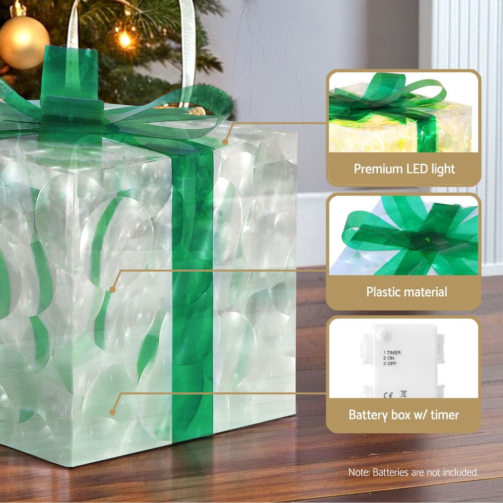 Outdoor Decorations & Lights - Christmas Lights 70 LED Fairy Light Gift Box 3pcs Decorations Set
