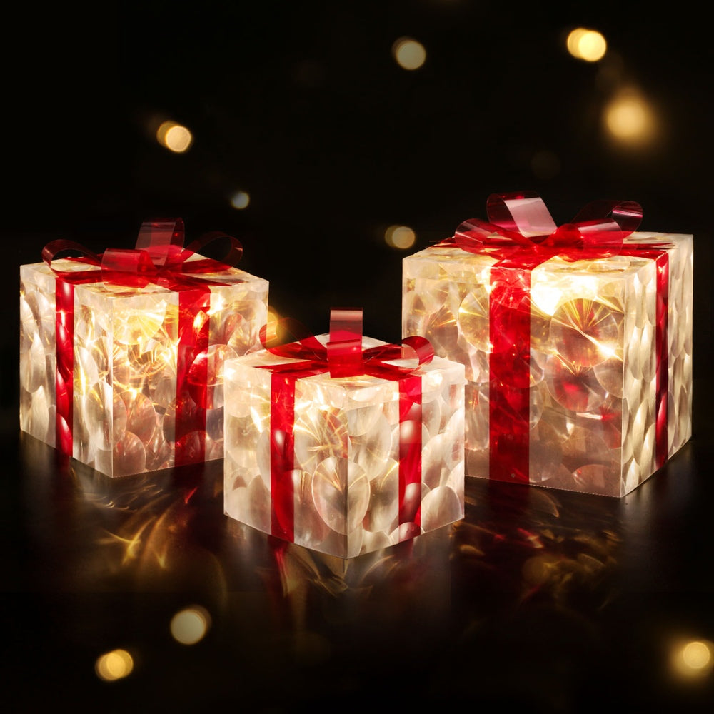 Outdoor Decorations & Lights - Christmas Lights 70 LED Fairy Light Gift Box 3pcs Decorations Set - photo 11