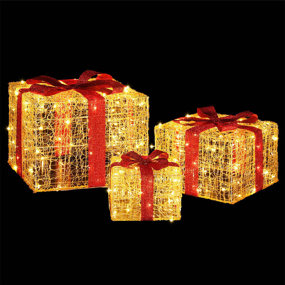 Christmas Lights 240 LED Fairy Light Gift Box 3pcs Decorations | 3Pcs