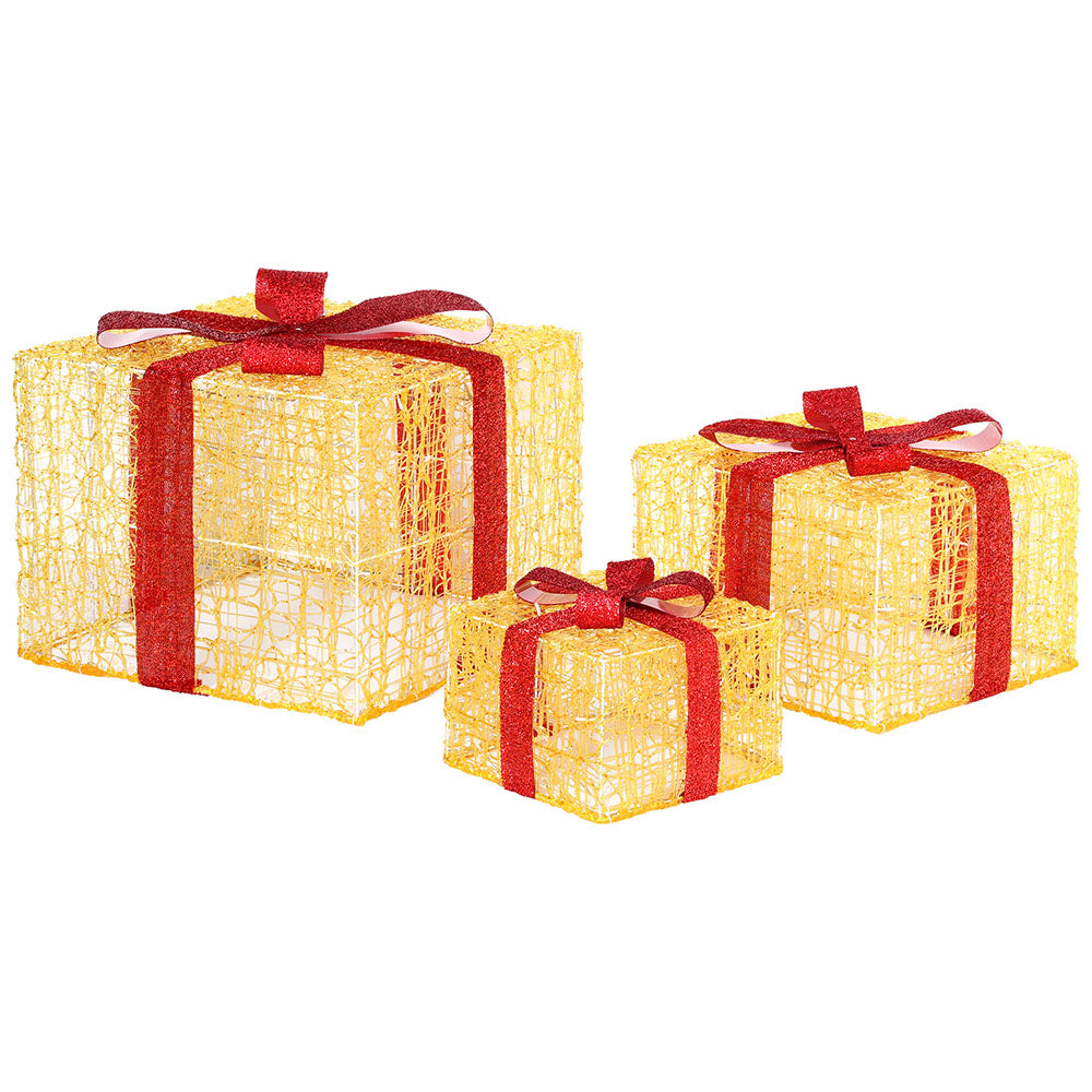 Christmas Lights 240 LED Fairy Light Gift Box 3pcs Decorations, 3Pcs