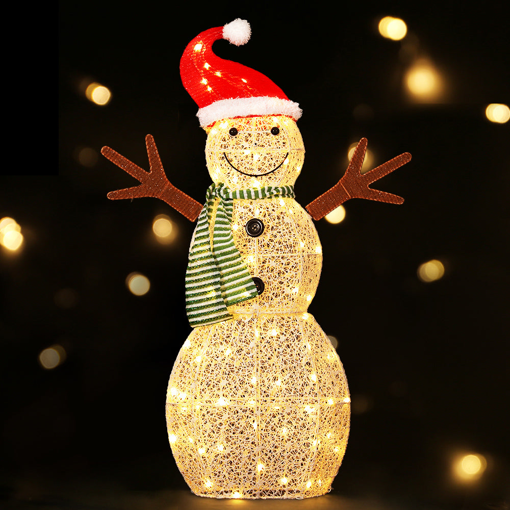 Rope Motif - Christmas Lights 80 LED 97cm Fairy Light Snowman Decorations