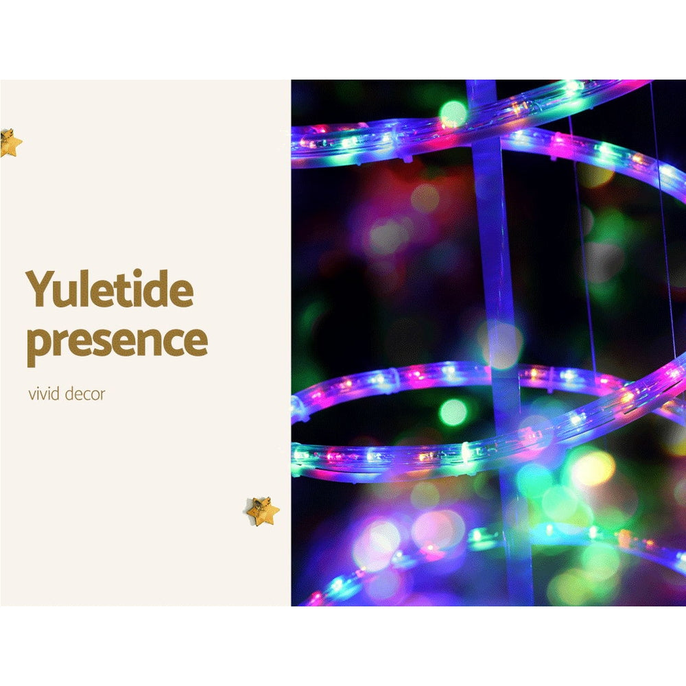 Christmas Lights 188cm Tree 288 LED Fairy Light Decorations - Jingle Jollys Motif Waterproof
