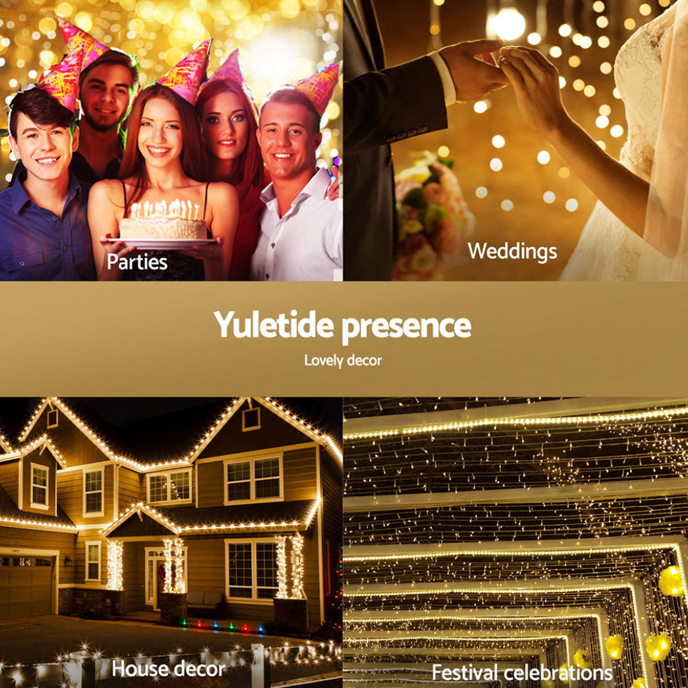 Outdoor Decorations & Lights - Christmas Lights 3Mx2M Net String Light Decorations Warm 504 LED