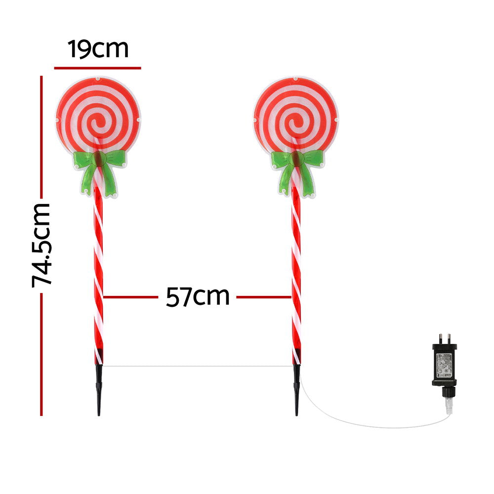 4 PCS Christmas Lights Path Ground Light Garden Decorations 68 LED | Xmas Pathlight