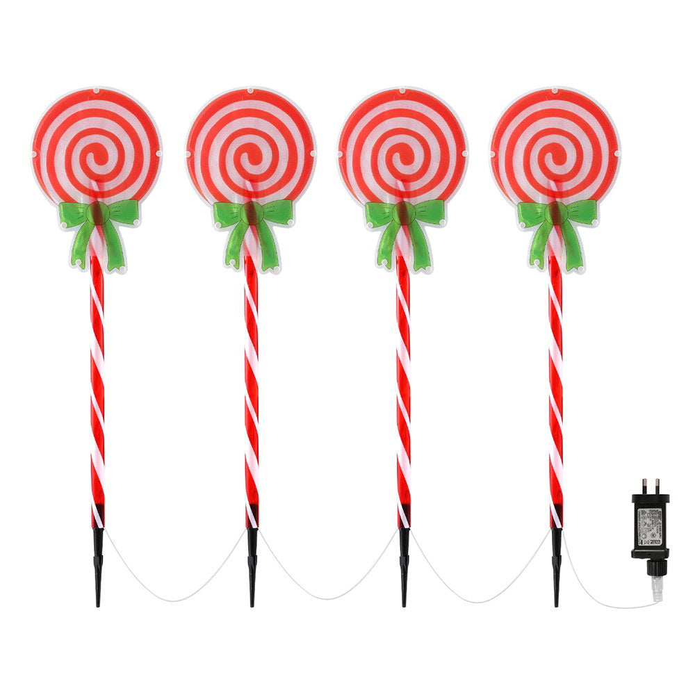 4 PCS Christmas Lights Path Ground Light Garden Decorations 68 LED | Outdoor Decorations & Lights