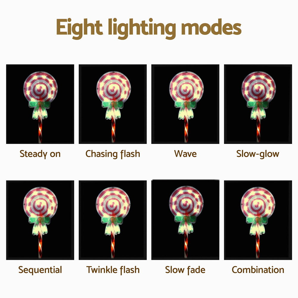 4 PCS Christmas Lights Path Ground Light Garden Decorations 68 LED | 4 Pcs