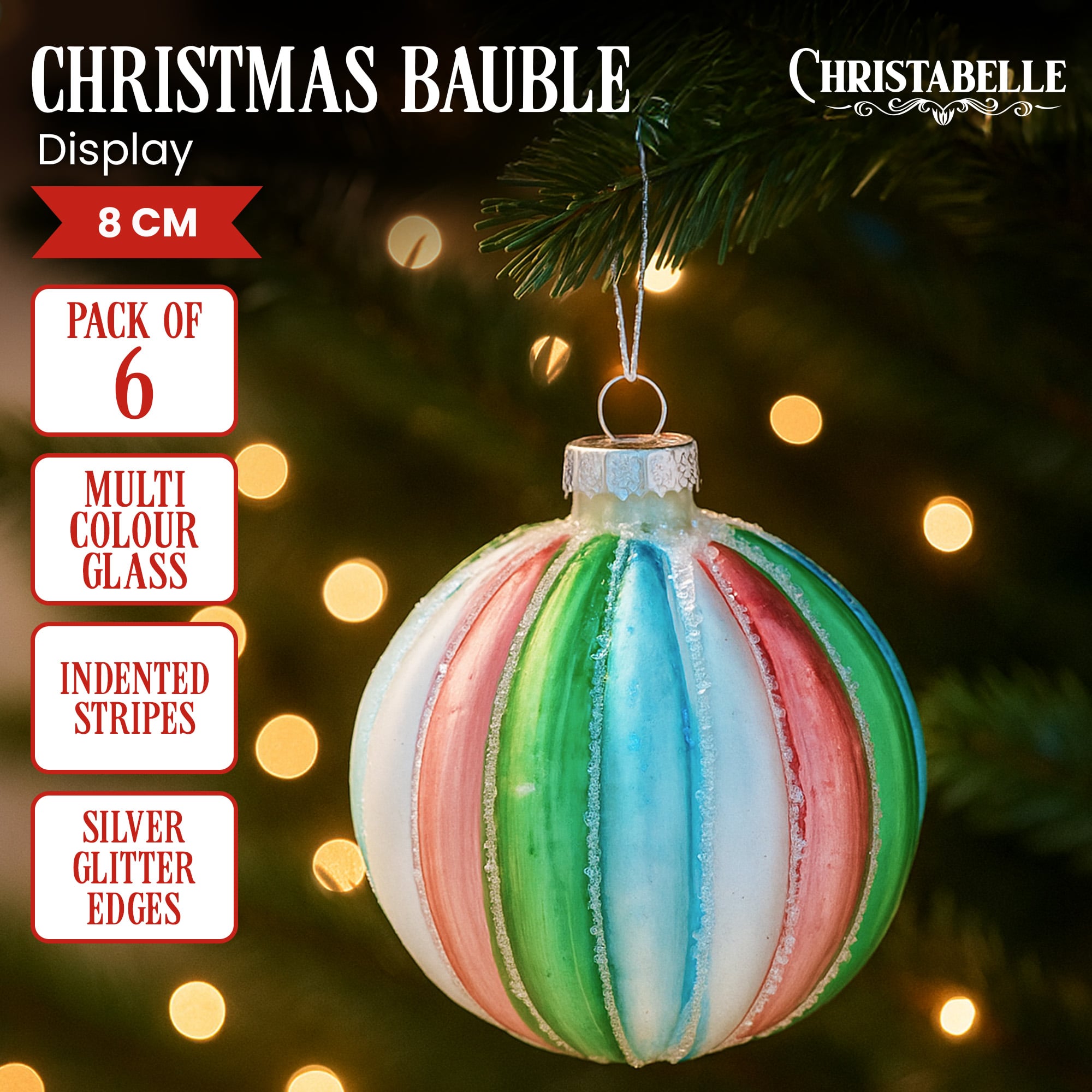 Glass Baubles Multi Colour