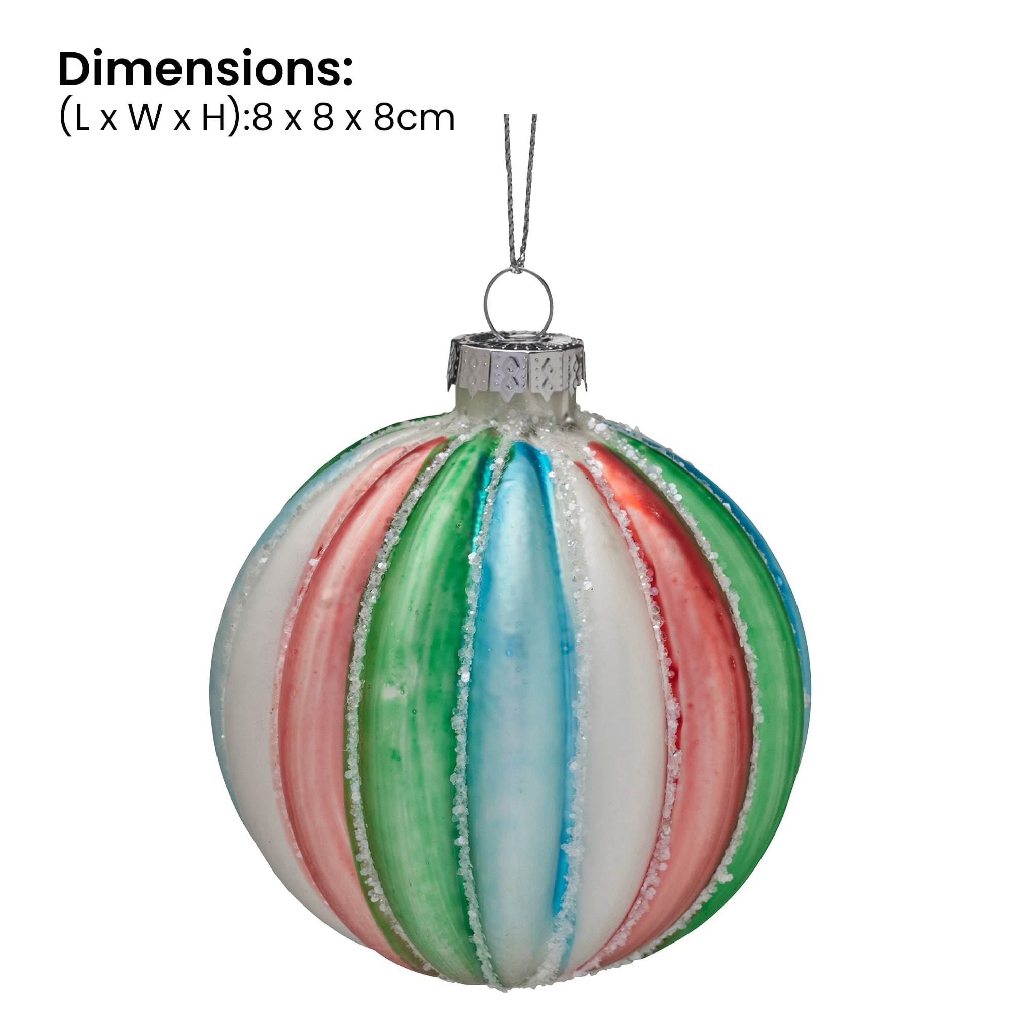 Glass Baubles Multi Colour