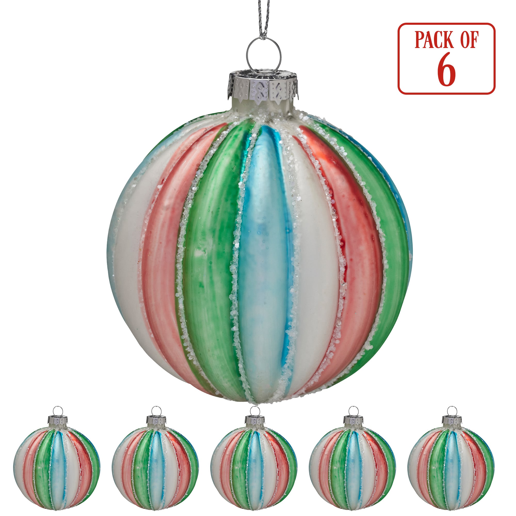 Glass Baubles Multi Colour