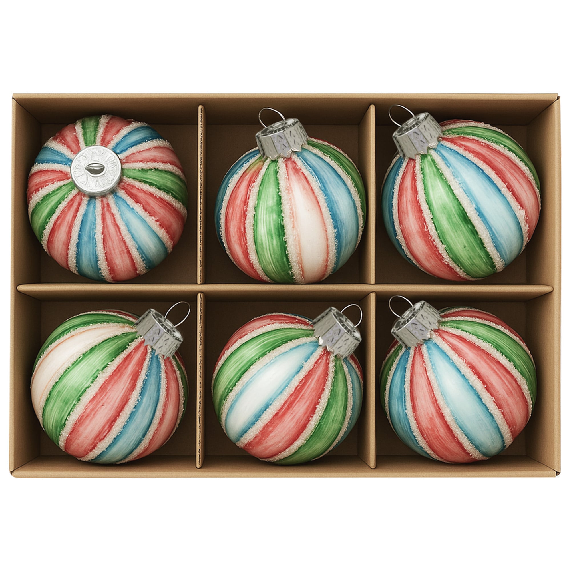 Glass Baubles Multi Colour