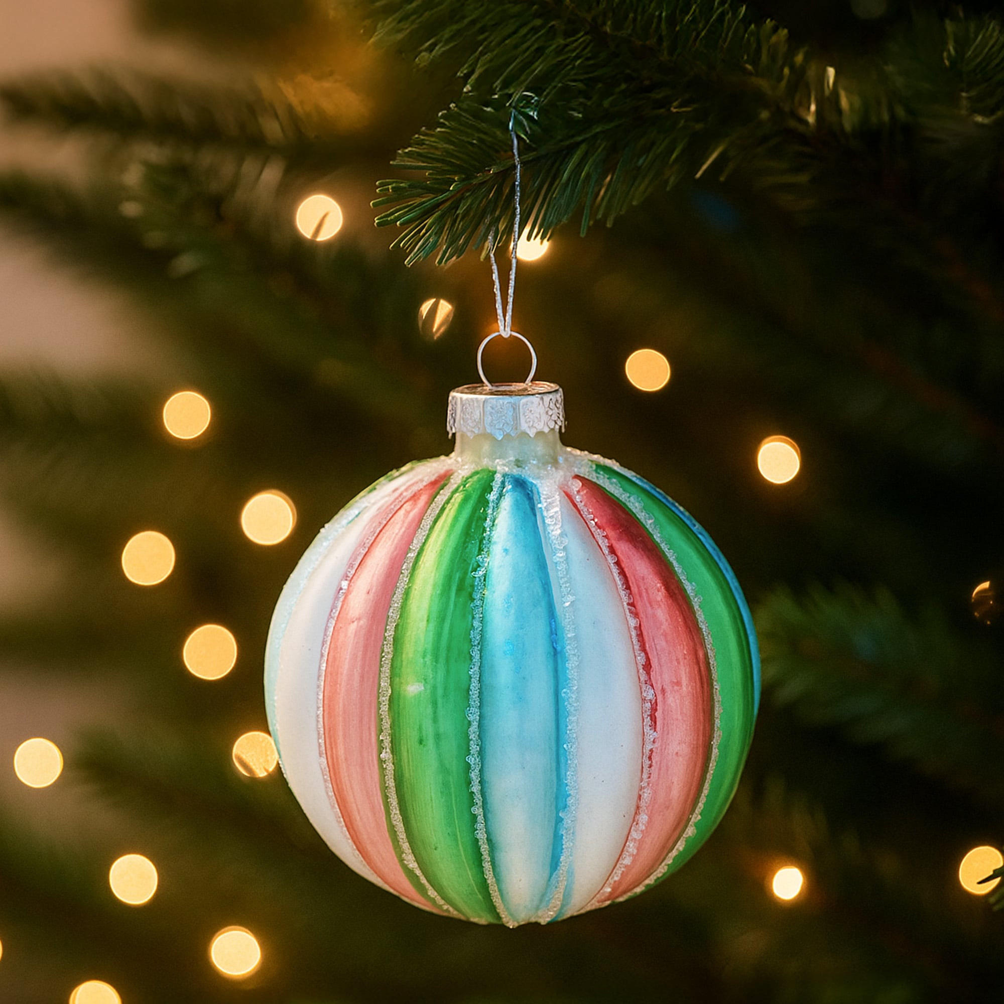 Glass Baubles Multi Colour