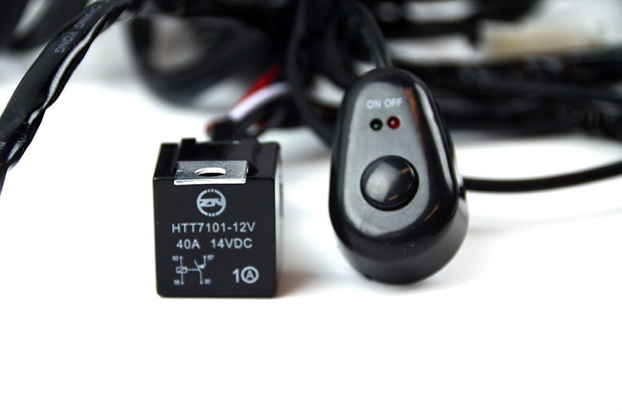2Way Led Driving Light Wiring Loom Harness 12V 24V 40A Relay Switch