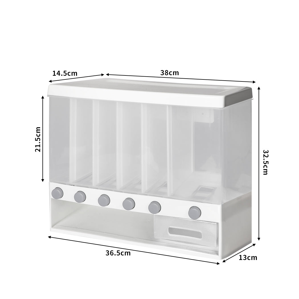 Grain Container Cereal Dispenser | Wall Mounted Dry Food