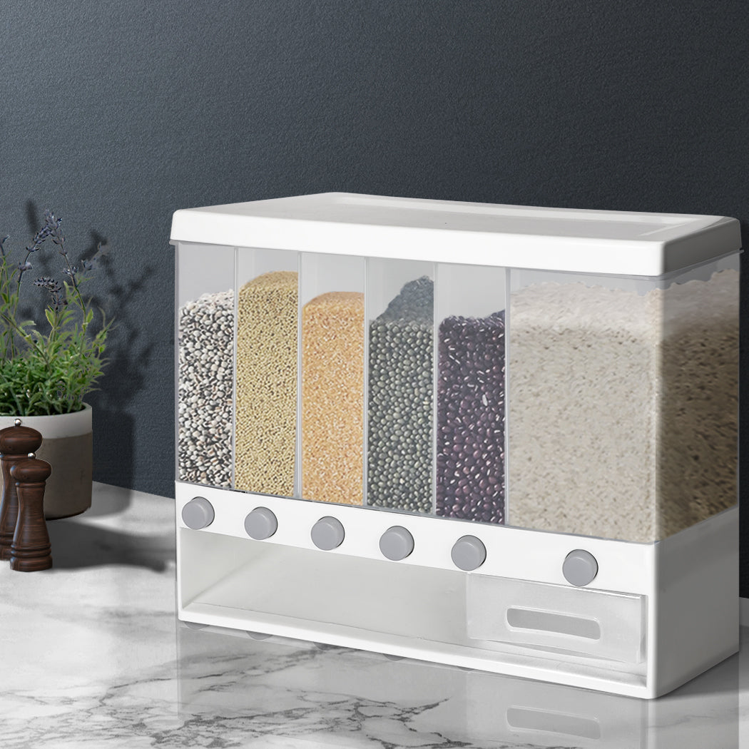 Grain Container Cereal Dispenser with Wall Mounted Dry Food