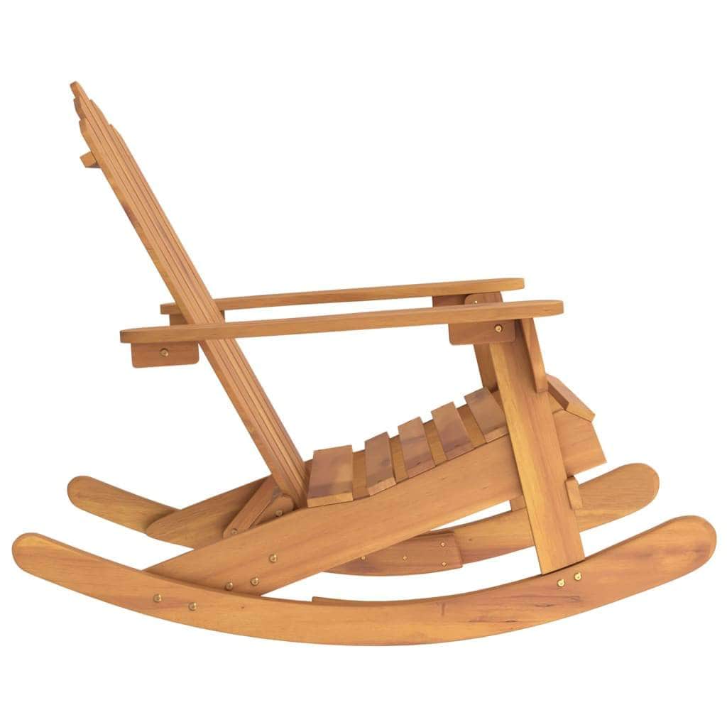 Acacia Bliss: Solid Wood Rocking Chair