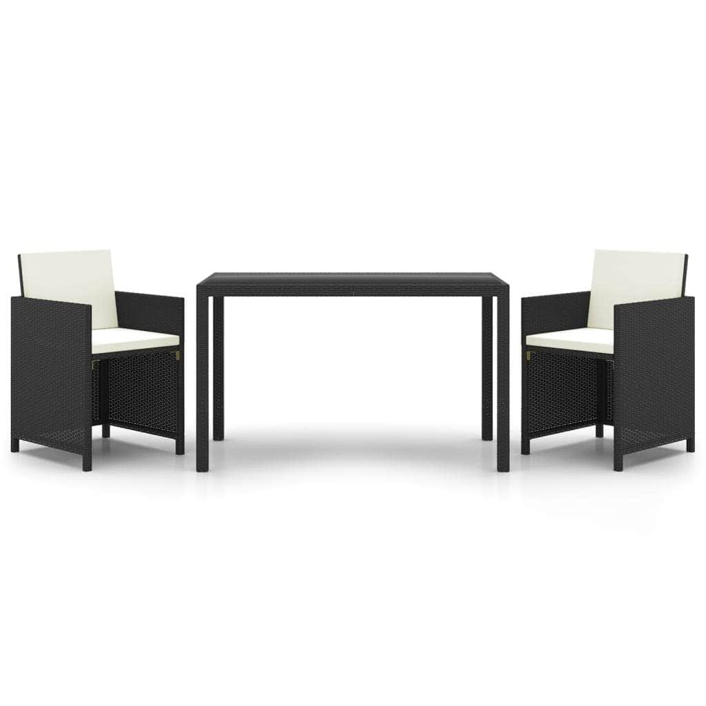 Acacia Wood Elegance: 3-Piece Garden Dining Set in Natural Splendor