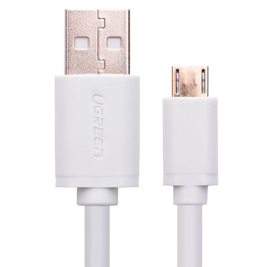 Micro Usb Male To Usb Male Cable Gold-Plated - White 2M (10850)
