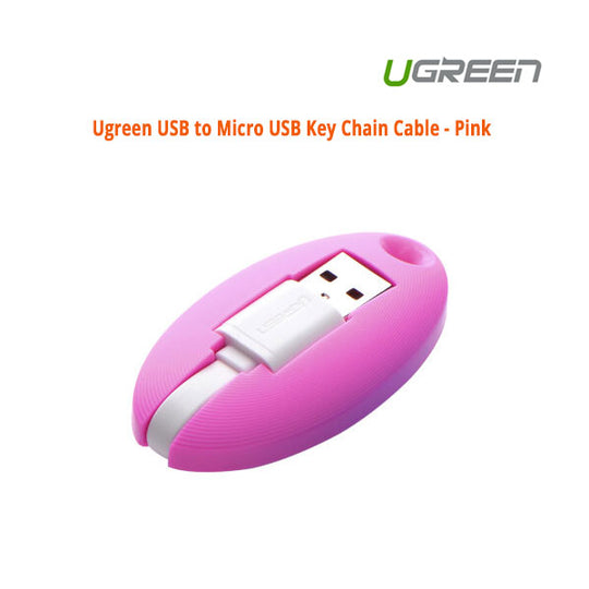 Usb To Micro Usb Key Chain Cable - Pink (30310) - Computer Cables & Adapters