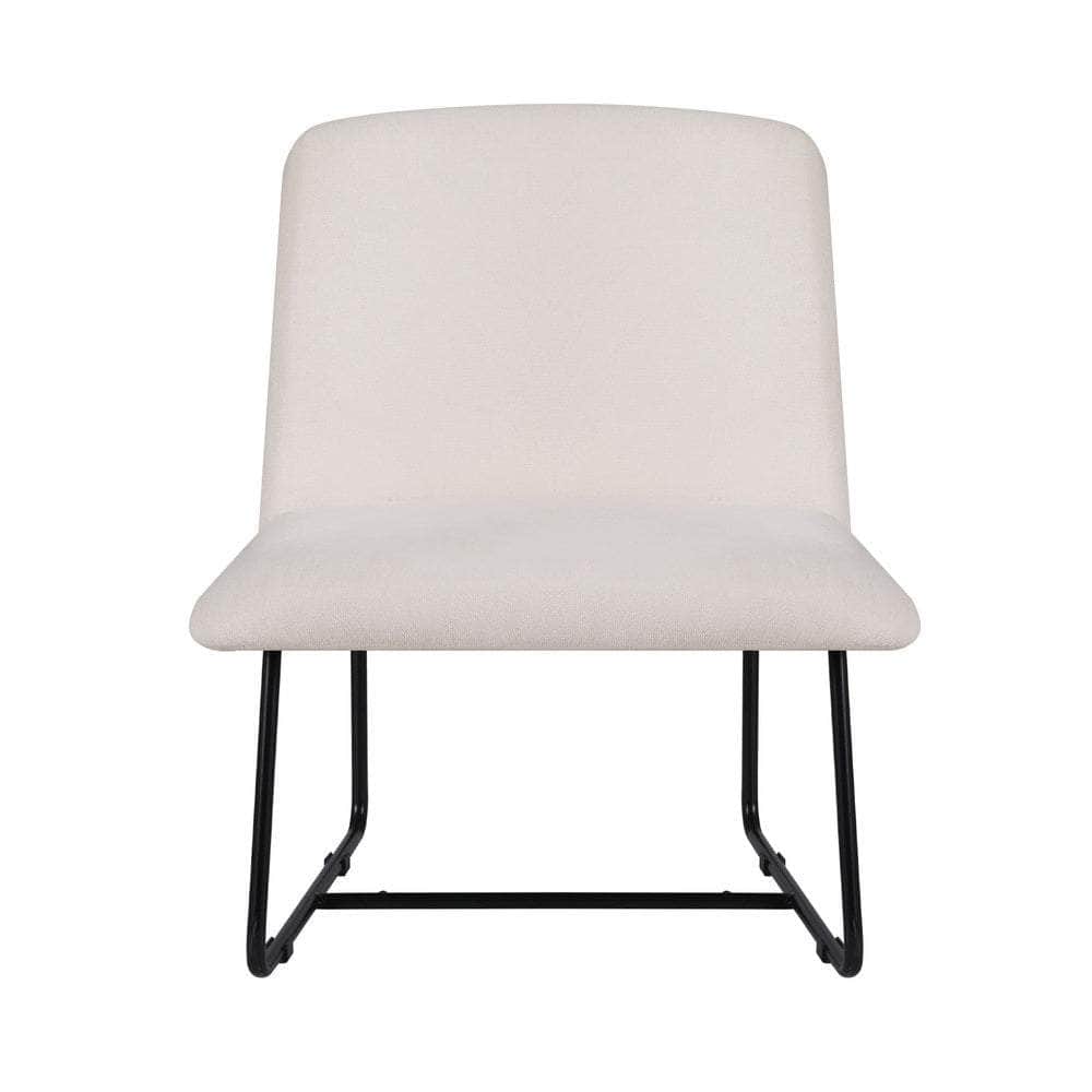 Accent Chair Armchair Cross Leg Beige