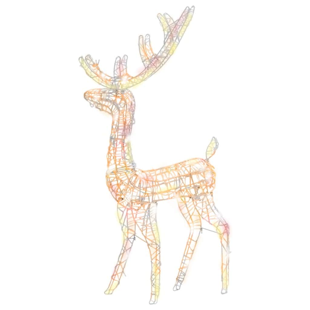 Christmas Lighting - Acrylic Reindeer Christmas Decoration 140 LEDs Colourful
