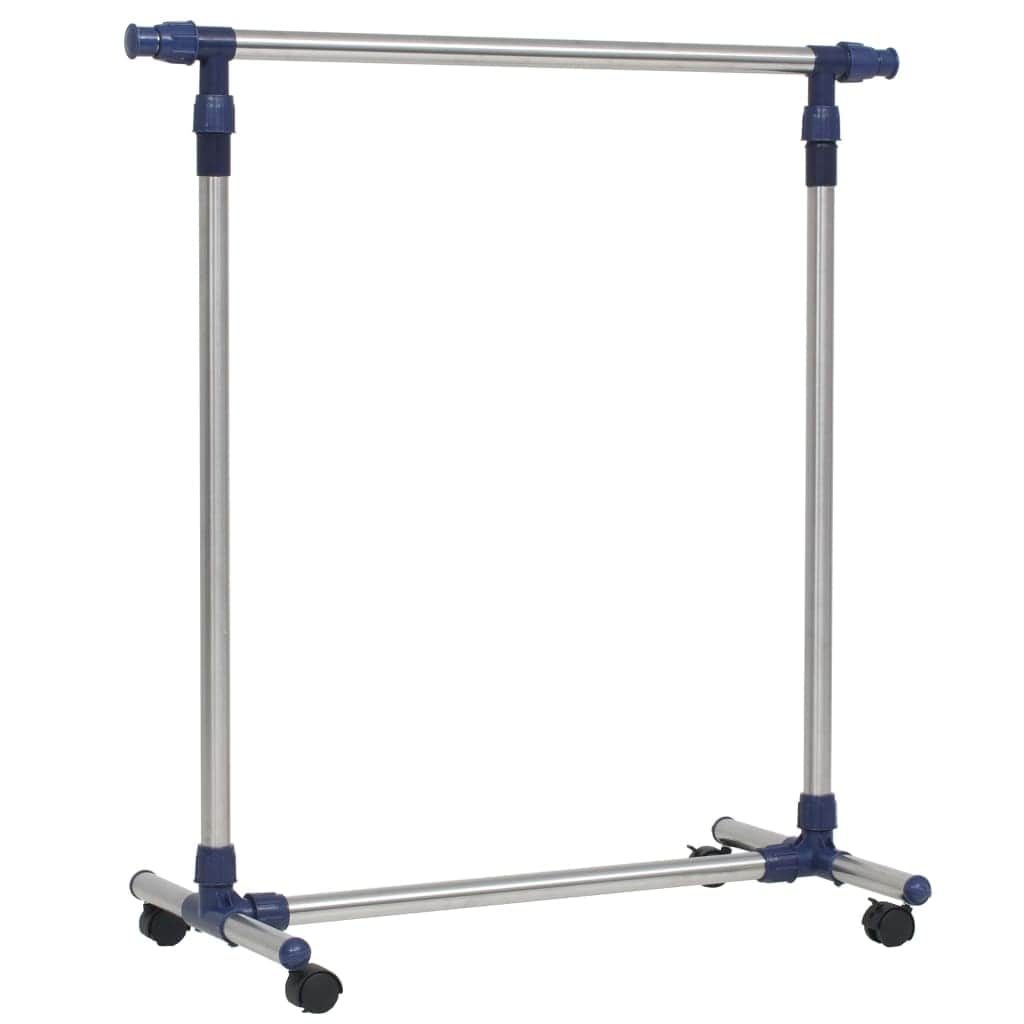 Adjustable Clothes Rack Stainless Steel Silver