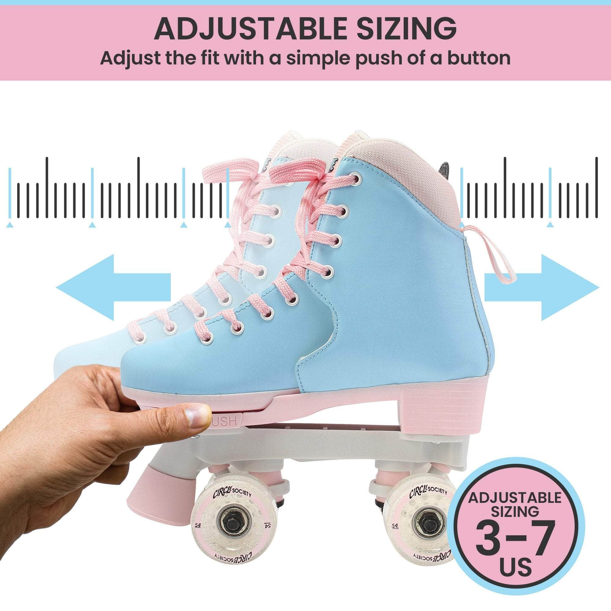 Adjustable Kids Quad Roller Skates - Cotton Candy | fitness other - photo 6