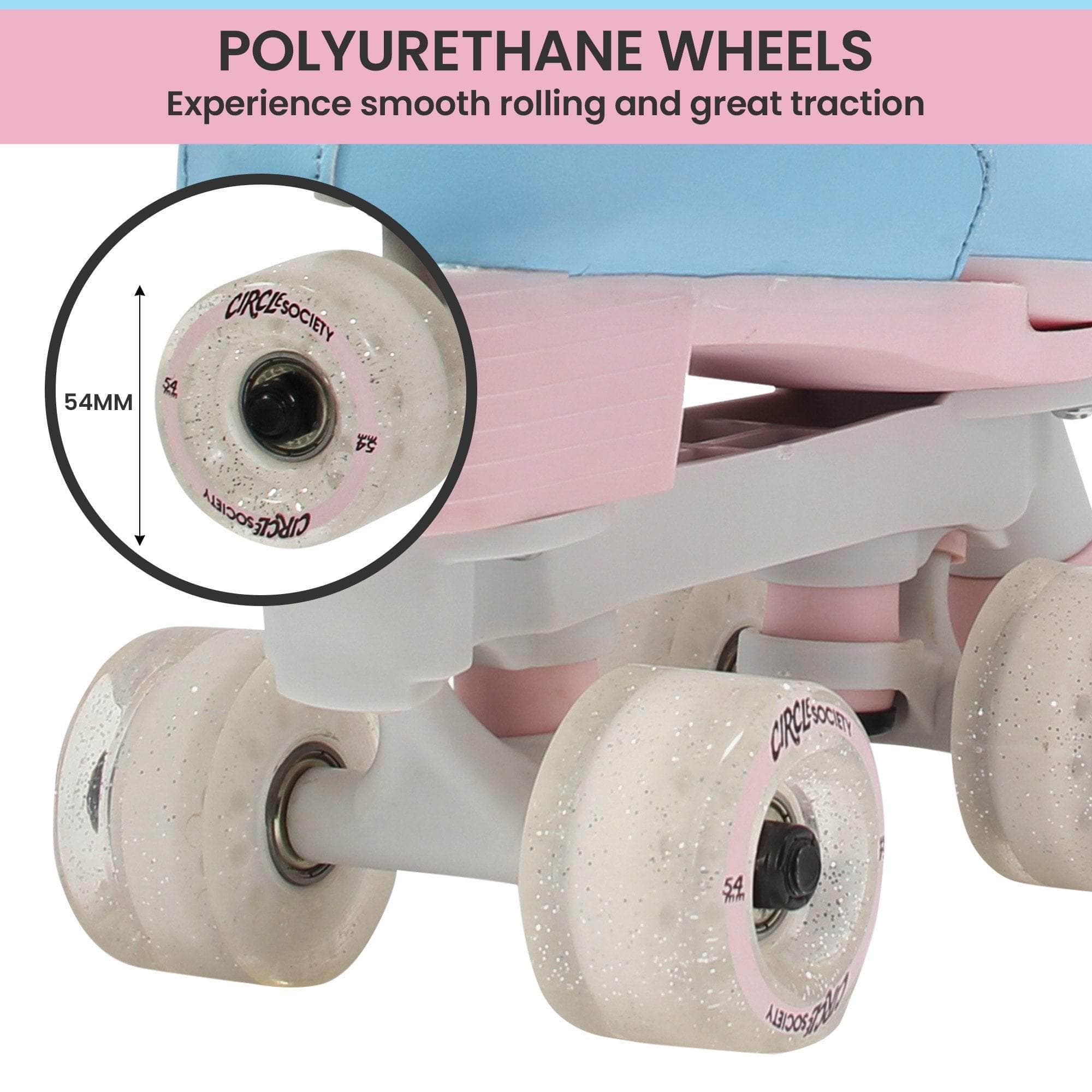 Adjustable Kids Quad Roller Skates - Cotton Candy with fitness other - photo 8