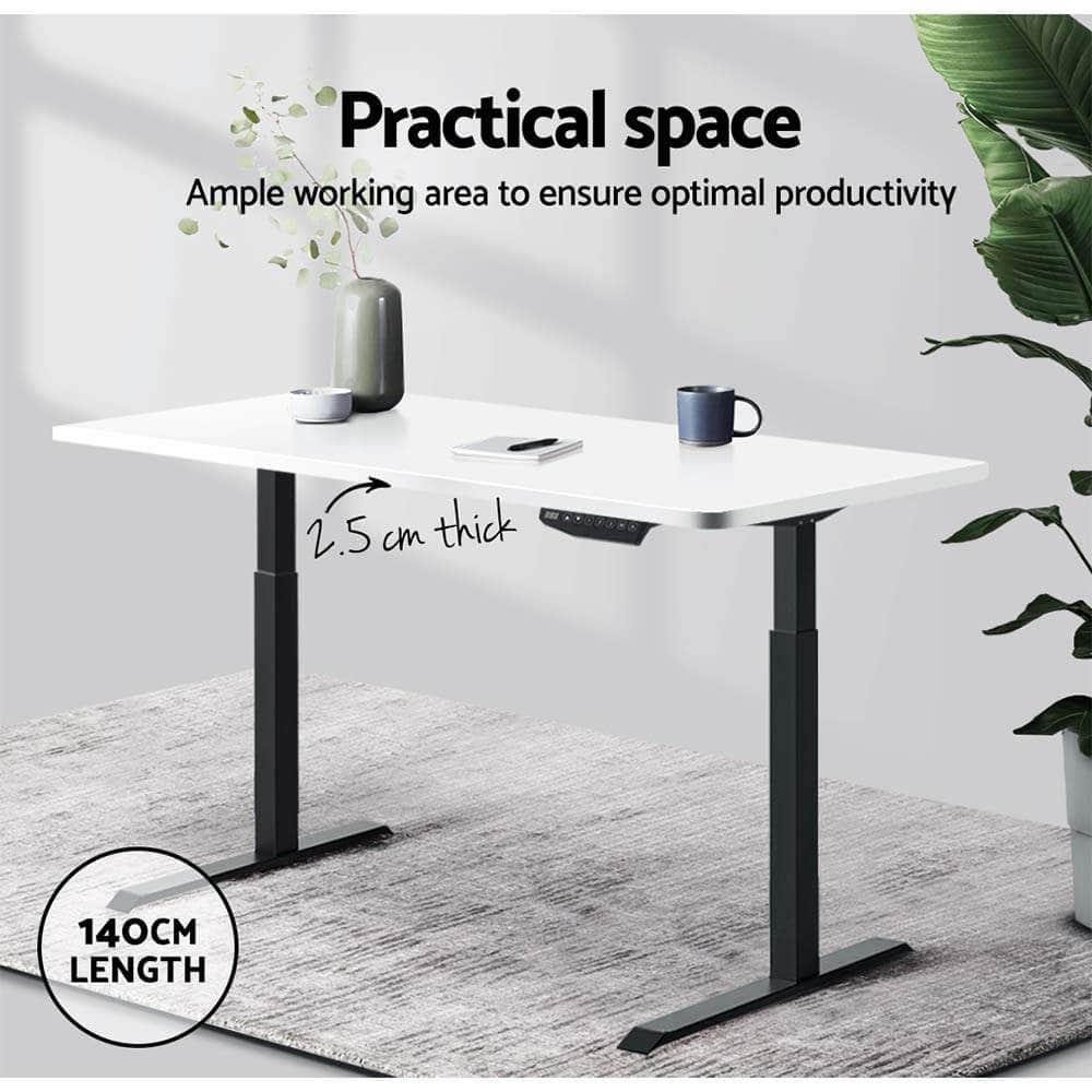 Adjustable Motorised Electric Desk Top - White