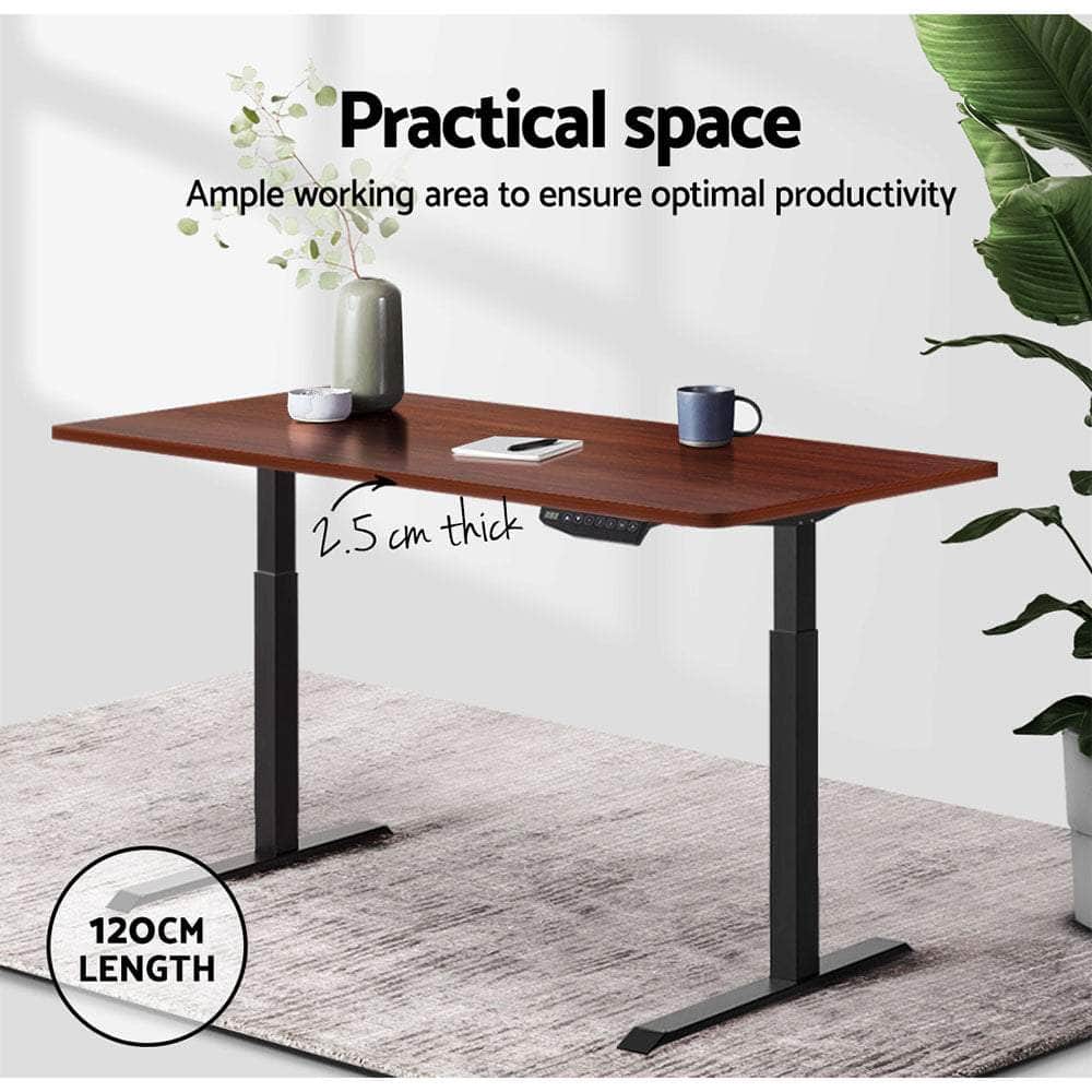 Adjustable Motorised Electric Standing Desk Top- Walnut