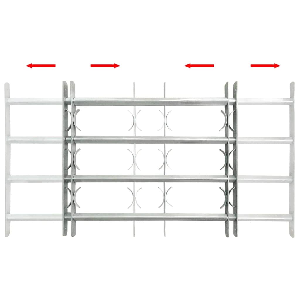 Adjustable Security Grille for Windows 1000-1500mm with 4 Crossbars