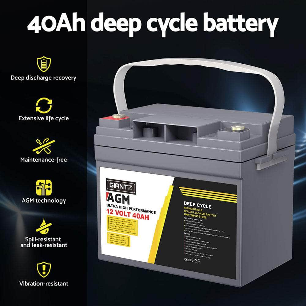 AGM Battery 12V 40Ah/60Ah Deep Cycle Box Portable