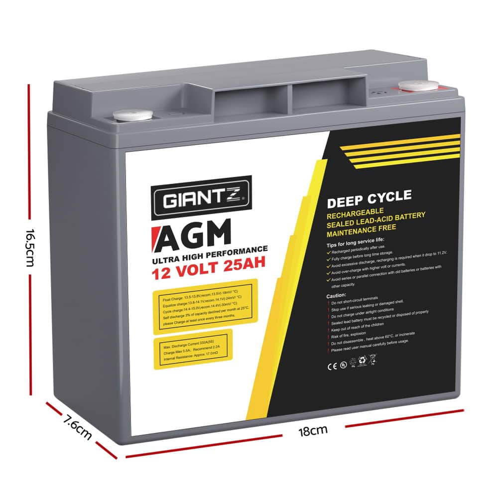 Agm Deep Cycle Battery 12V Box Portable Solar Caravan Camping