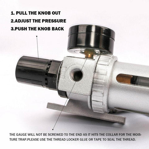 Air Compressor Oil Moisture Water Filter Regulator Separator Mount