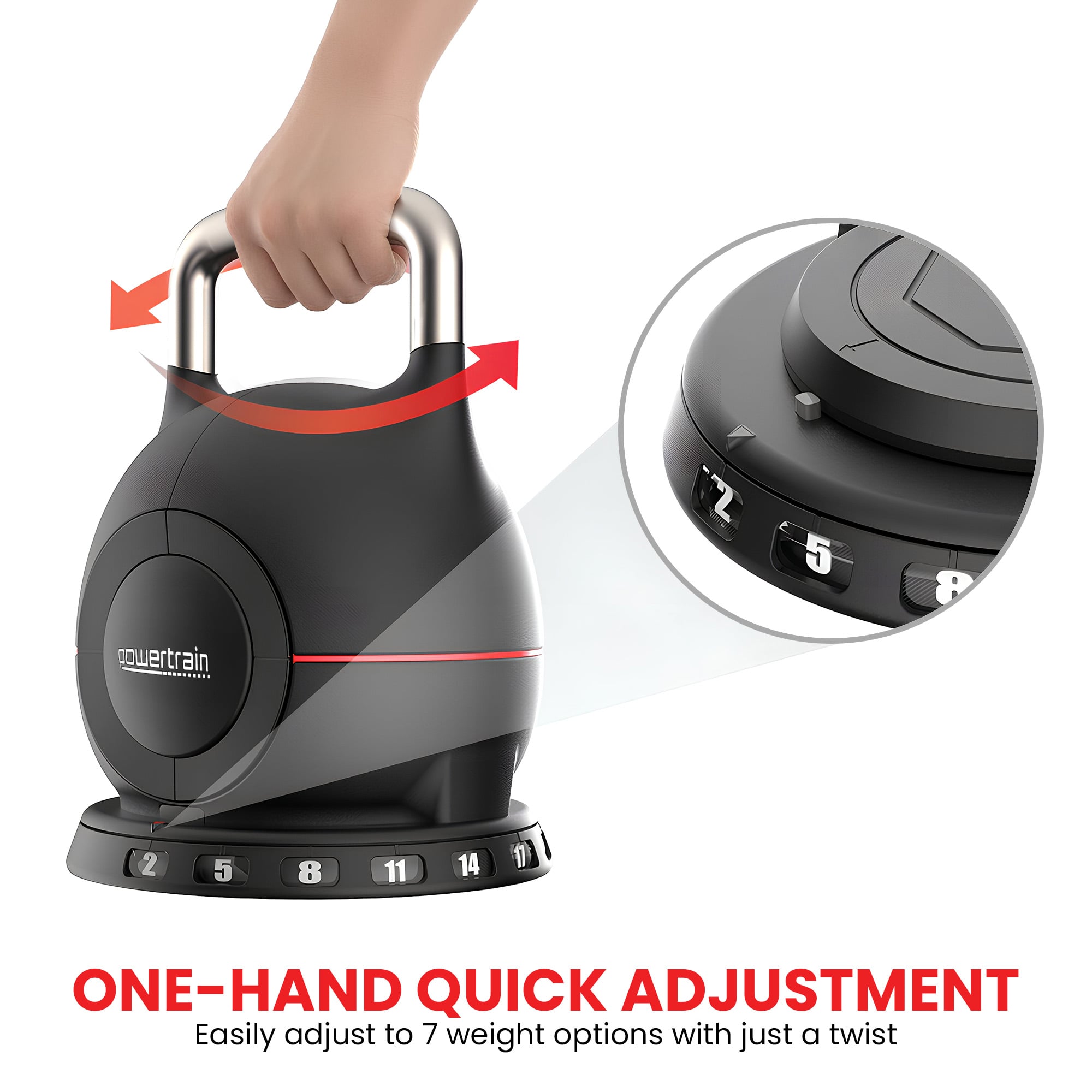 Adjustable Kettlebell Set 20kg 2x20cm