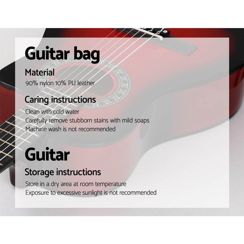 Alpha 34" Inch Guitar Classical Acoustic Cutaway Wooden Ideal Kids Gift Children 1/2 Size