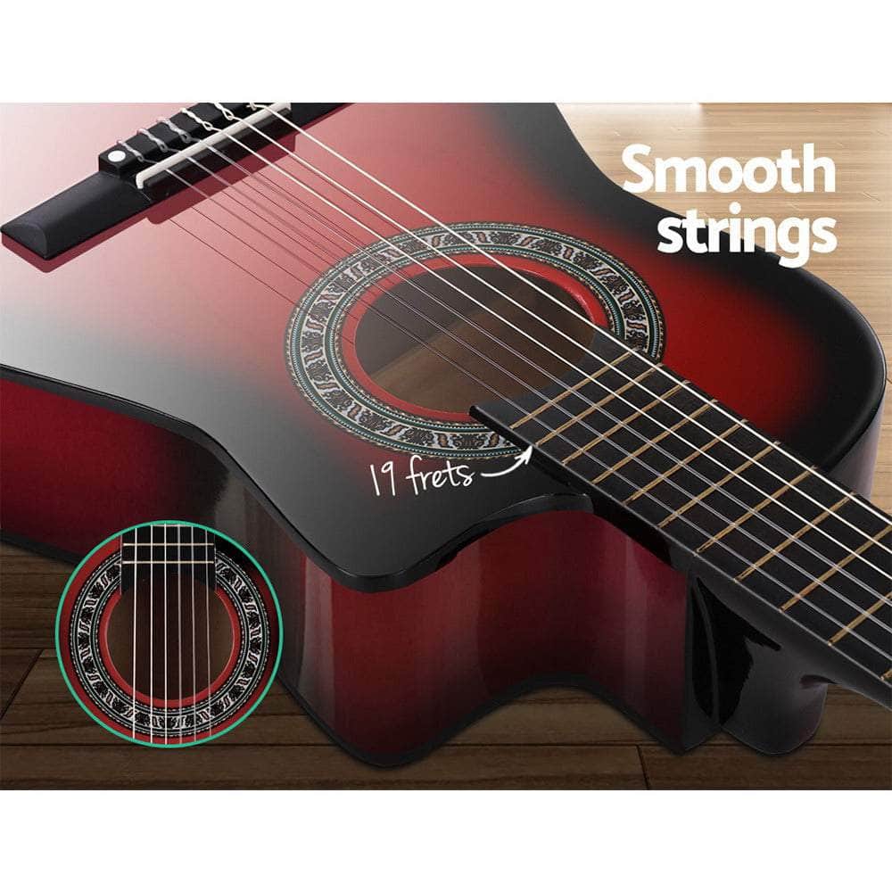 Alpha 34" Inch Guitar Classical Acoustic Cutaway Wooden Ideal Kids Gift Children 1/2 Size
