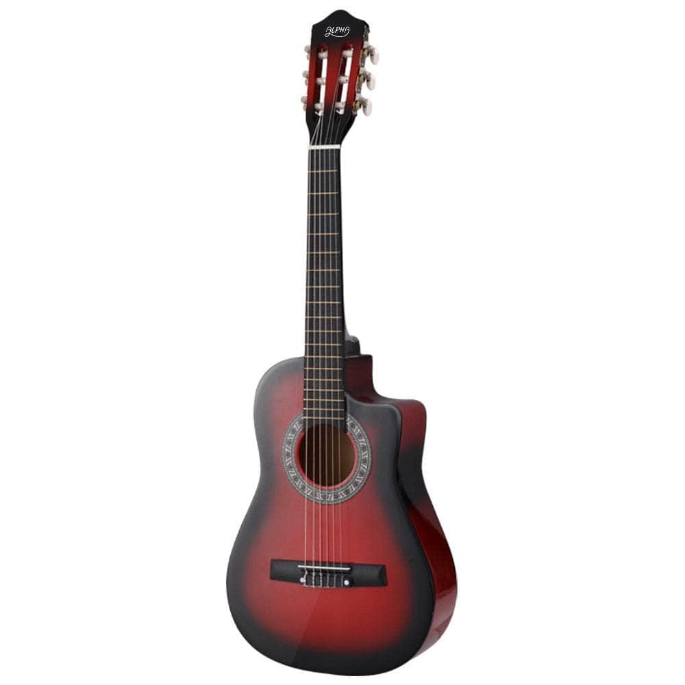 Alpha 34" Inch Guitar Classical Acoustic Cutaway Wooden Ideal Kids Gift Children 1/2 Size
